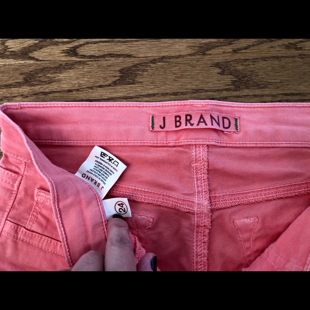 J Brand skinny jeans coral pink size 24 mid-rise - Picture 5 of 5